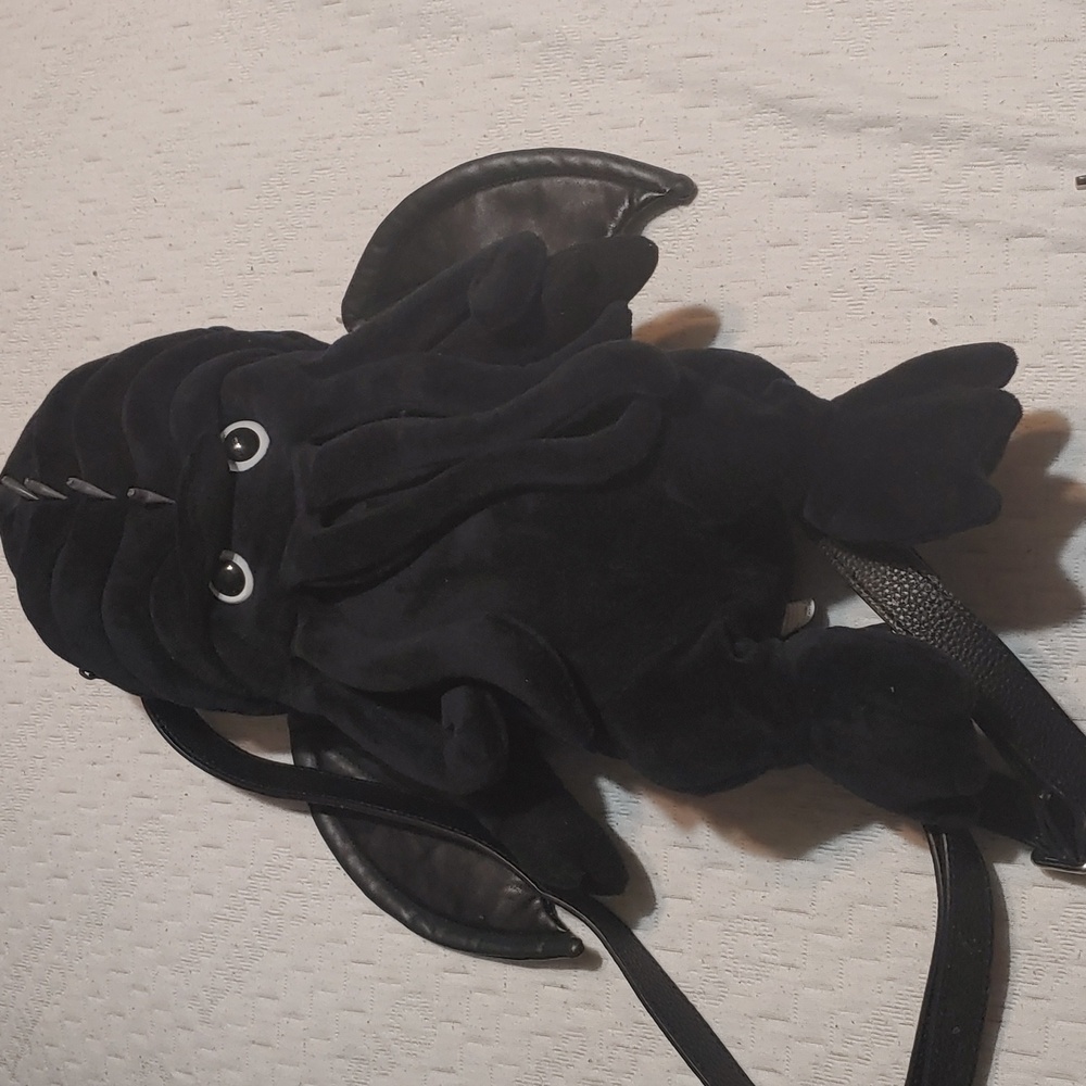 Black Plush Cathulu Backpack